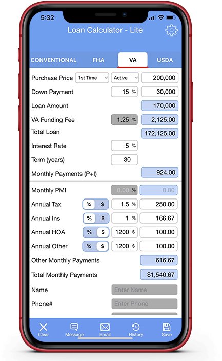 Loan Calculator-Mortgage Calculator for Realtors, Loan Officers