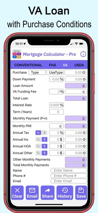 Mortgage Loan Calculator-Pro for Realtors and Loan Officers;